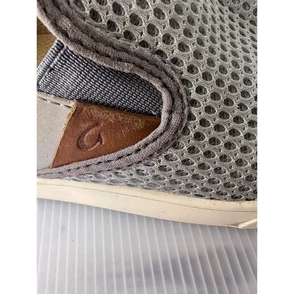 Olukai Womens Pehuea Mesh Slip On Sneakers Grey Casual Shoes Size 9